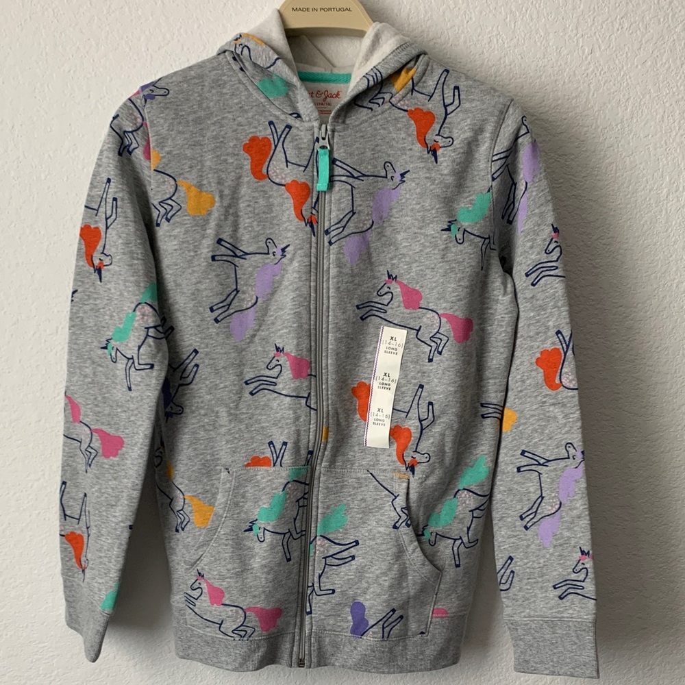 Cat & Jack Gray Jacket with Colorful Unicorns